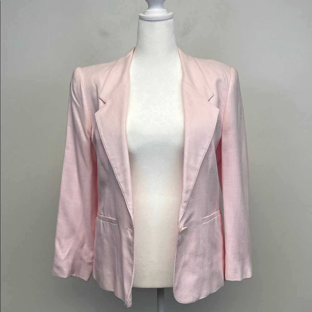 Evan Picone Petites Chic Feminine Soft Light Pink Blazer/Jacket Size 14